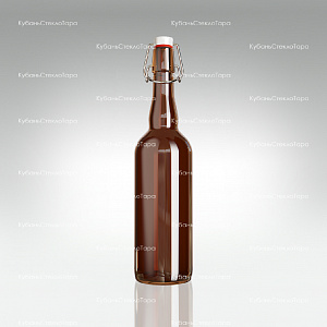 Бутылка «Бугельная» 0,750 л. (Коричневая) стеклянная с пробкой оптом и по оптовым ценам в Севастополе