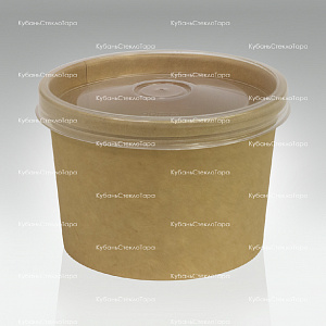 Упаковка для супа 230 мл с пластиковой крышкой оптом и по оптовым ценам в Севастополе