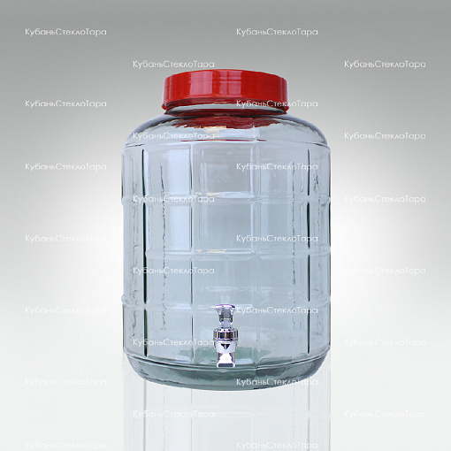 Бутыль (банка) стеклянный GL-70/18 л с краником оптом и по оптовым ценам в Севастополе