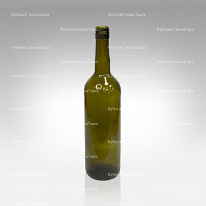 Бутылка 0,750 Бордо оливковая ВИНТ(30) стекло оптом и по оптовым ценам в Севастополе