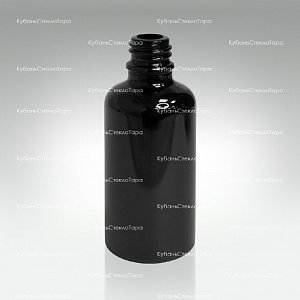 Флакон для капель 0,050 л (18) черное стекло оптом и по оптовым ценам в Севастополе
