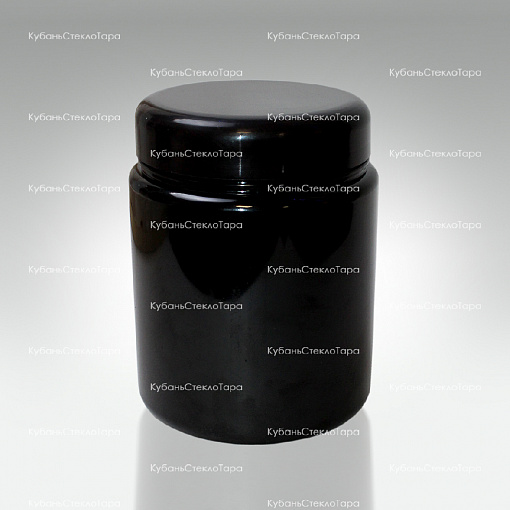 Банка 1 л (100) пластик черная с крышкой (Б-Ч-1000) оптом и по оптовым ценам в Севастополе