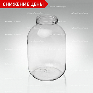 Стеклобанка 3,0 ТВИСТ (82) банка стеклянная оптом и по оптовым ценам в Севастополе