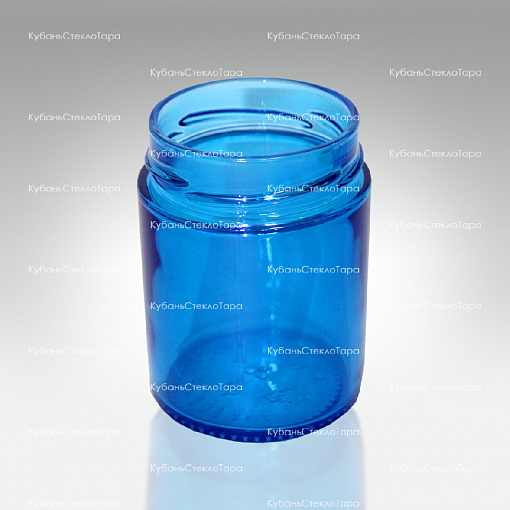 Стеклобанка 0,250 ТВИСТ (66) Deeр Ровная (синяя) банка стеклянная оптом и по оптовым ценам в Севастополе