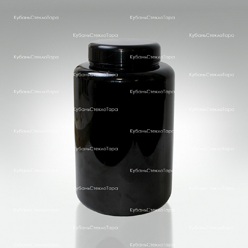 Банка 3 л (100) пластик черная с крышкой (Б-Ч-3000) оптом и по оптовым ценам в Севастополе