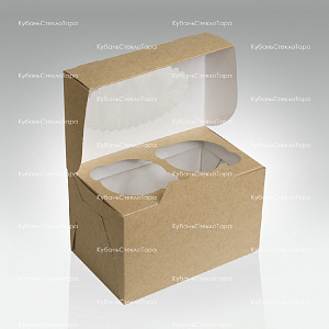 Упаковка для маффинов 100х160х100 мм (для 2 шт) оптом и по оптовым ценам в Севастополе