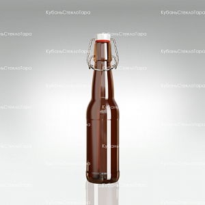 Бутылка «Бугельная» 0,330 л. (Коричневая) стеклянная с пробкой оптом и по оптовым ценам в Севастополе