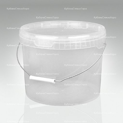 Ведро 11,0 л прозрачное пластик с метал.ручкой оптом и по оптовым ценам в Севастополе