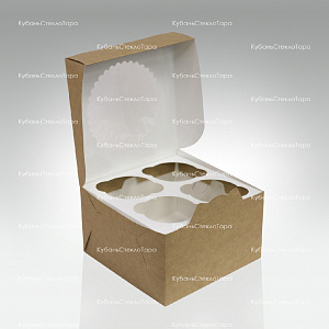 Упаковка для маффинов 160х160х100 мм (для 4 шт) оптом и по оптовым ценам в Севастополе