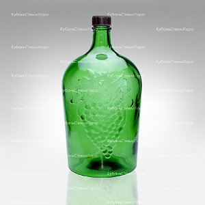 Винная бутылка 5 л (38) зеленая стекло оптом и по оптовым ценам в Севастополе