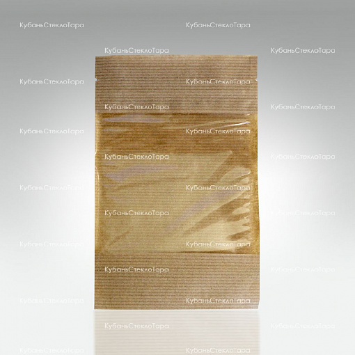 Крафт-пакет 120*185 окно 7см (зип-лок) оптом и по оптовым ценам в Севастополе