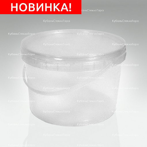 Ведро 2,25 л прозрачное пластик (УЮ) оптом и по оптовым ценам в Севастополе