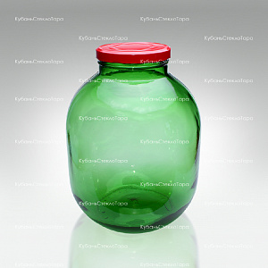 7,0 ТВИСТ (110) банка стеклянная с крышкой (зелёный) оптом и по оптовым ценам в Севастополе