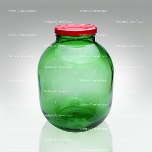 7,0 ТВИСТ (110) банка стеклянная с крышкой (зелёный) оптом и по оптовым ценам в Севастополе